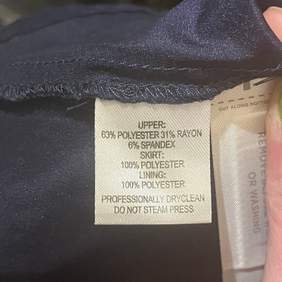 LOFT Blue Pleated Skirt Dress Size 4 Classic Preppy Workwear Mod Retro Chic - Picture 8 of 8